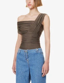 Tilson Ruched Stretch-woven Body -Ted Baker Store R04203447 CINDER ALT02