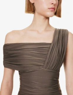 Tilson Ruched Stretch-woven Body -Ted Baker Store R04203447 CINDER ALT04