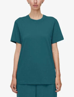 Joseph Round-neckline Cotton T-shirt -Ted Baker Store R04203833 DARKTEAL ALT02