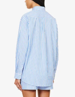 SR Sport Striped Cotton-poplin Shirt -Ted Baker Store R04204999 ATLANTIC ALT03