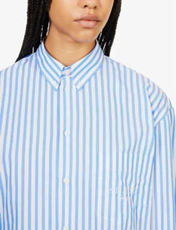 SR Sport Striped Cotton-poplin Shirt -Ted Baker Store R04204999 ATLANTIC ALT04
