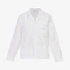 Serif Contrast-piping Cotton-poplin Pyjama Top -Ted Baker Store R04205008 WHITE M