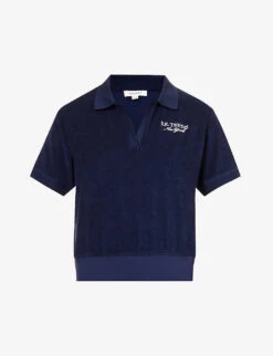 Terry Brand-embroidered Cotton Polo Shirt