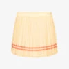 Serif Contrast-piping Stretch-woven Mini Skirt -Ted Baker Store R04205029 ALMOND M