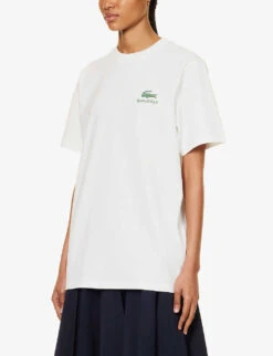 Lacoste X Sporty & Rich Tennis Cotton-jersey T-shirt -Ted Baker Store R04205198 FARINE ALT02