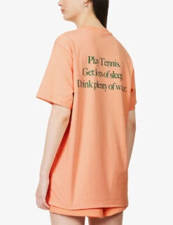 Lacoste X Sporty & Rich Play Brand-print Cotton-jersey T-shirt -Ted Baker Store R04205199 RECIFAL ALT03