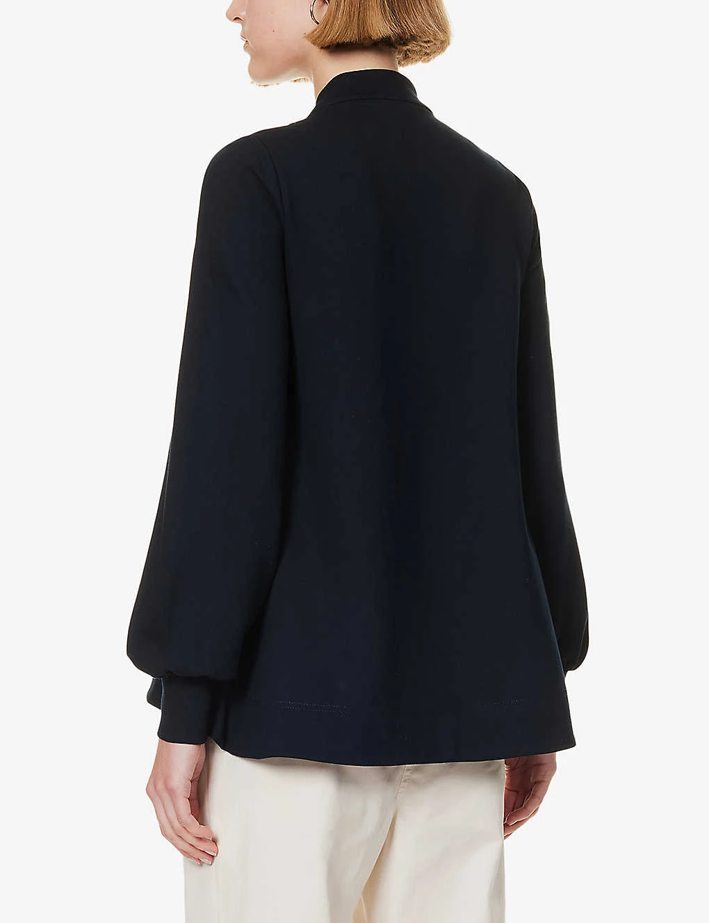 ME AND EM Balloon-sleeve Relaxed-fit Stretch-woven Blend Blouse 6 ME AND EM Balloon-sleeve Relaxed-fit Stretch-woven Blend Blouse - Image 4