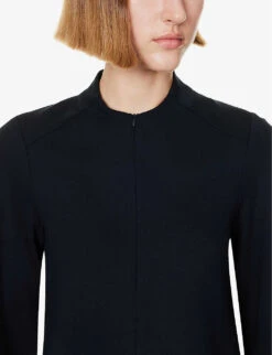 ME AND EM Balloon-sleeve Relaxed-fit Stretch-woven Blend Blouse 11 ME AND EM Balloon-sleeve Relaxed-fit Stretch-woven Blend Blouse -Ted Baker Store R04205636 NAVY ALT04