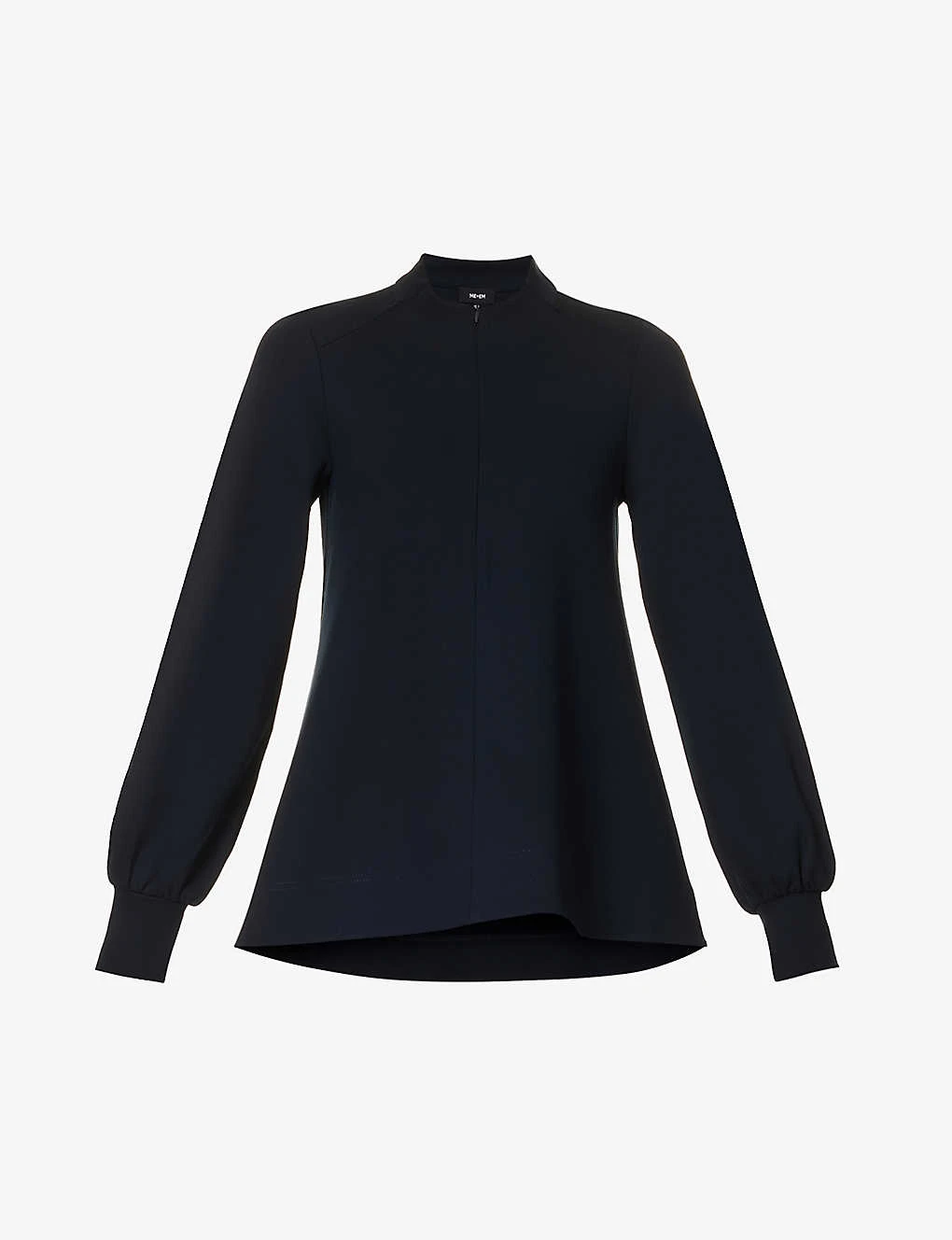 ME AND EM Balloon-sleeve Relaxed-fit Stretch-woven Blend Blouse 3 ME AND EM Balloon-sleeve Relaxed-fit Stretch-woven Blend Blouse