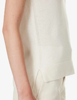 ME AND EM V-neck Relaxed-fit Wool-blend Vest -Ted Baker Store R04205688 CREAM ALT04