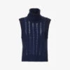 ME AND EM Turtle-neck Wool, Cashmere And Silk-blend Vest -Ted Baker Store R04205692 NAVY M