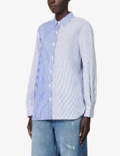 Rag & Bone Maxine Patch-pocket Regular-fit Cotton Shirt 10 Rag & Bone Maxine Patch-pocket Regular-fit Cotton Shirt -Ted Baker Store R04205748 BLUMULTI ALT02