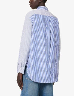 Rag & Bone Maxine Patch-pocket Regular-fit Cotton Shirt 11 Rag & Bone Maxine Patch-pocket Regular-fit Cotton Shirt -Ted Baker Store R04205748 BLUMULTI ALT03