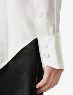 Rag & Bone Antonia Satin-texture Woven Shirt -Ted Baker Store R04205750 WHITE ALT04