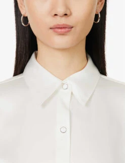Rag & Bone Antonia Satin-texture Woven Shirt -Ted Baker Store R04205750 WHITE ALT05