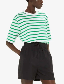 Whistles Stripe-pattern Short-sleeve Cotton T-shirt 11 Whistles Stripe-pattern Short-sleeve Cotton T-shirt -Ted Baker Store R04208553 MULTICOLOURED ALT04