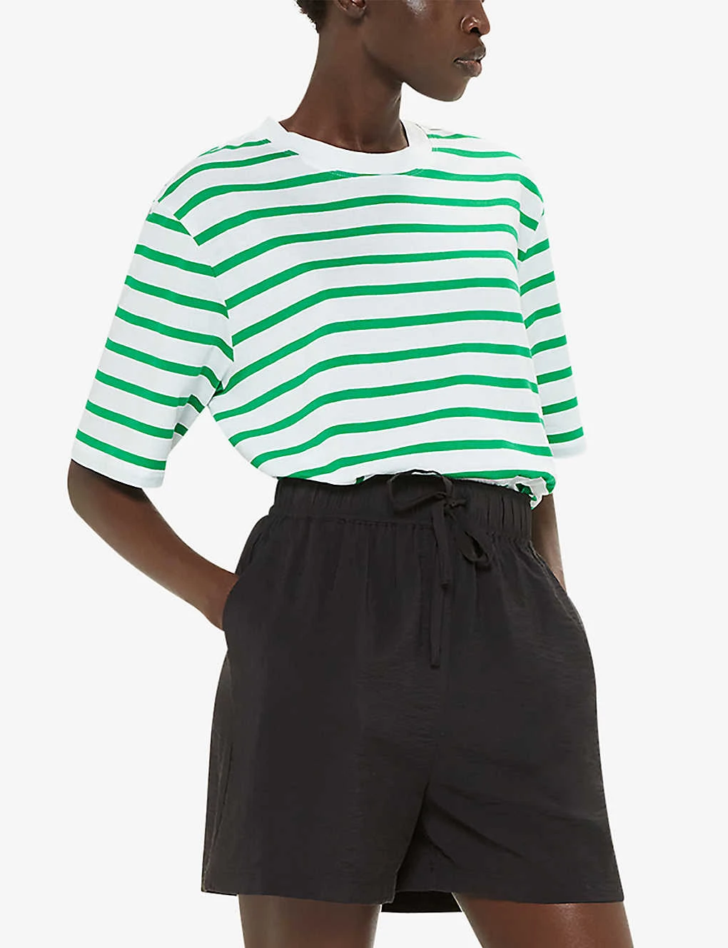 Whistles Stripe-pattern Short-sleeve Cotton T-shirt 7 Whistles Stripe-pattern Short-sleeve Cotton T-shirt - Image 5