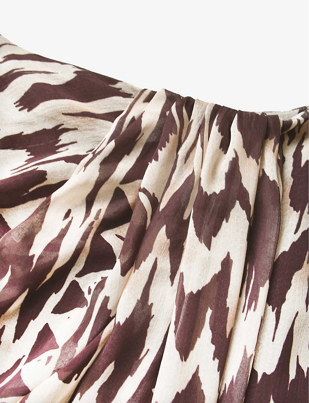 Animal-print Front-split Woven Midi Skirt 6 Animal-print Front-split Woven Midi Skirt - Image 4
