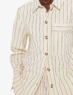 Whistles Kwammie Striped Stretch-cotton Overshirt 11 Whistles Kwammie Striped Stretch-cotton Overshirt -Ted Baker Store R04213105 MULTICOLOURED ALT04